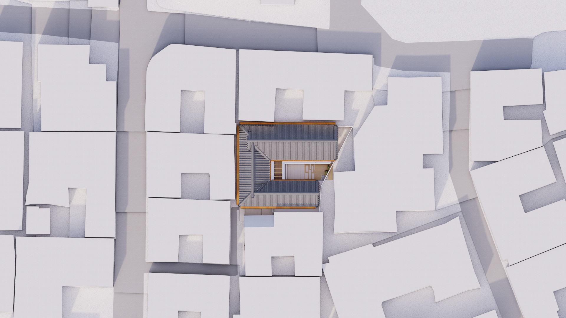 삼청동 한옥 배치 _ 렌더링