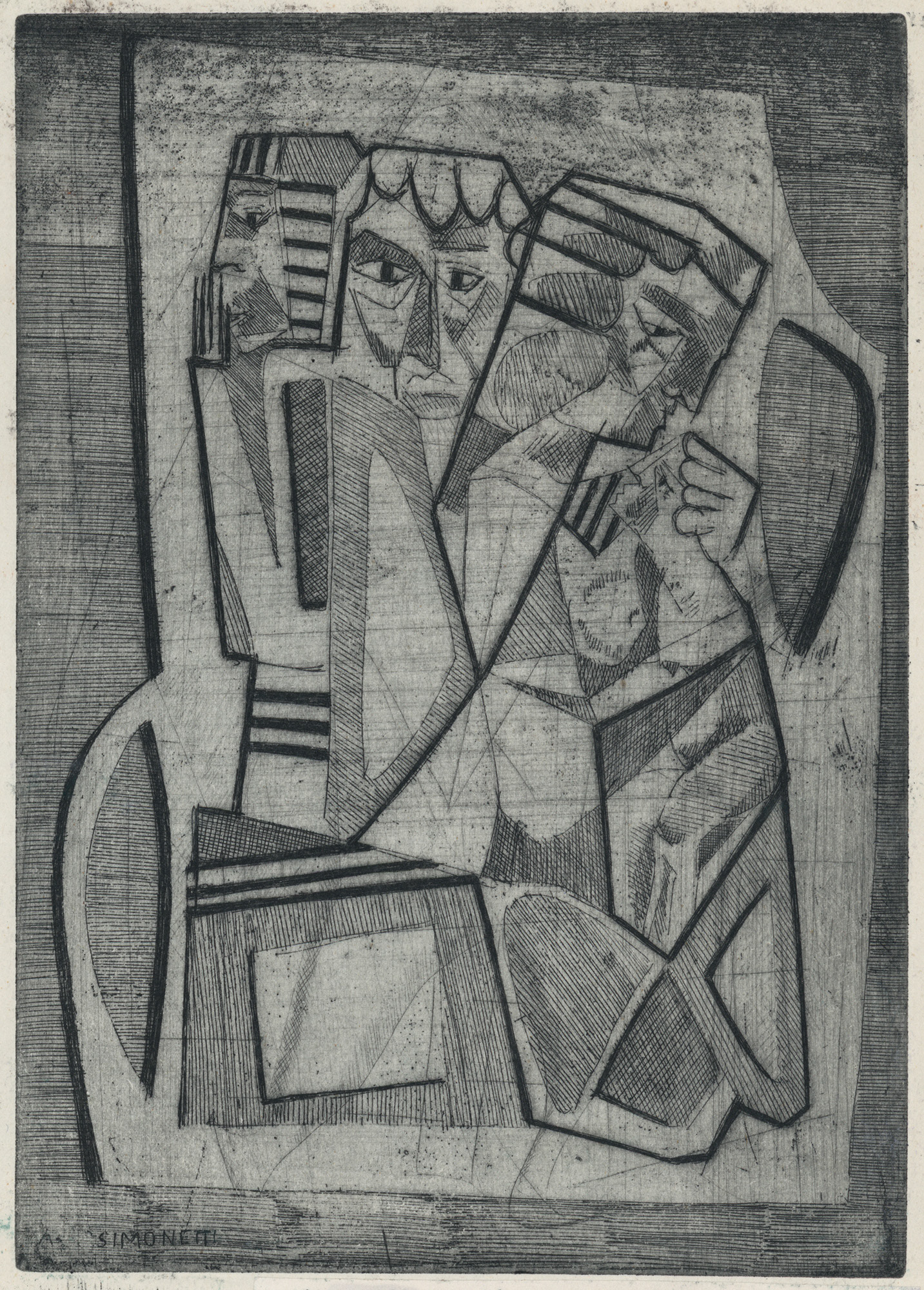 Studio figurativo per un vaso in ceramica (dim. 16 x 22,3 cm)