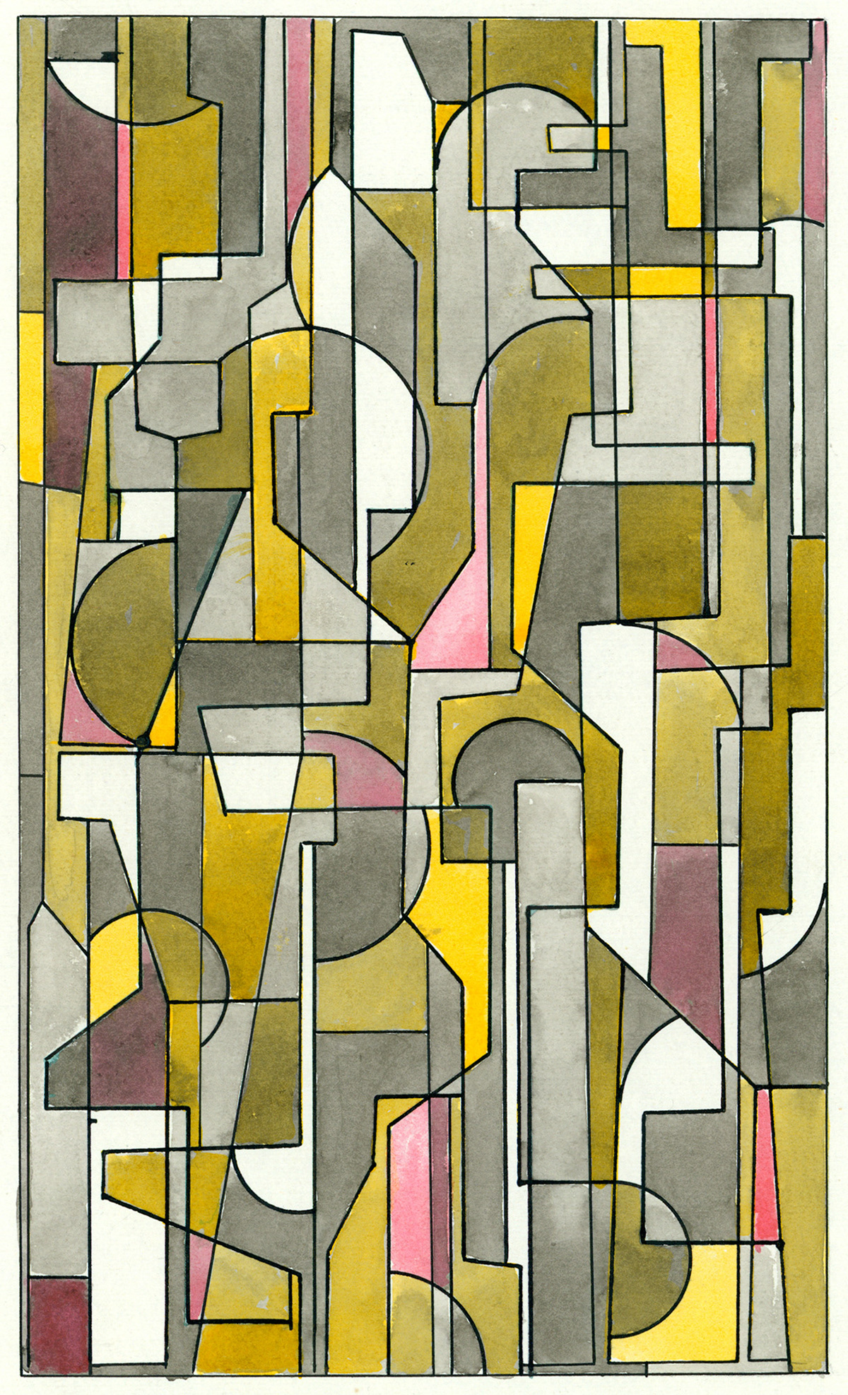 Studio per una vetrata (dim. 14 x 24 cm)