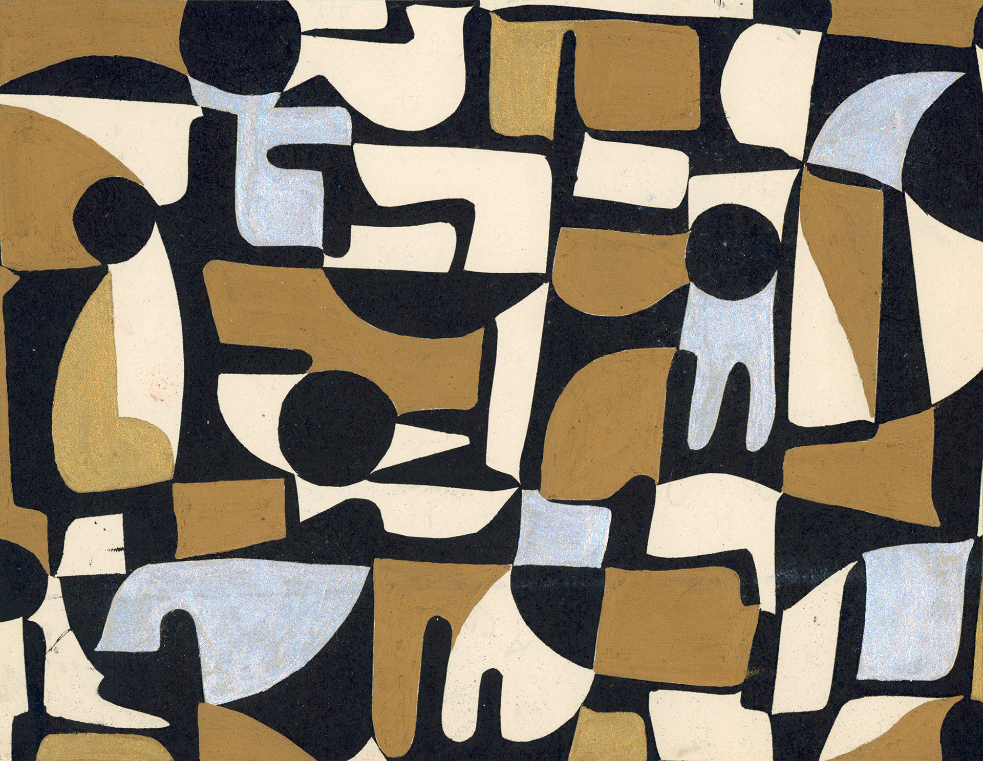 "Armonia" (monotipo argentato e dorato - dim. 27 x 21 cm)