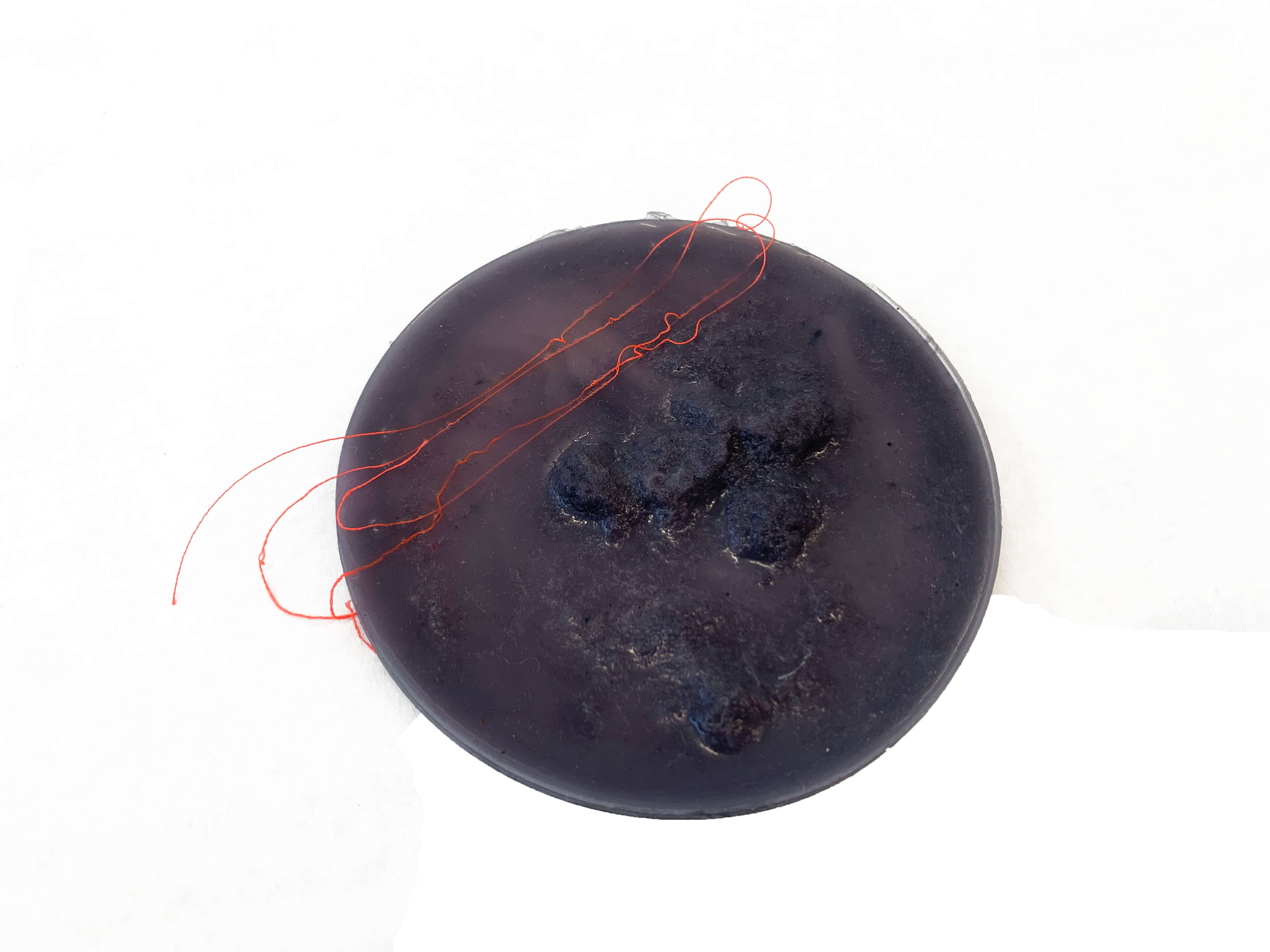 Sample of potential forms for image markers (lint encased in thermochromatic silicon)
