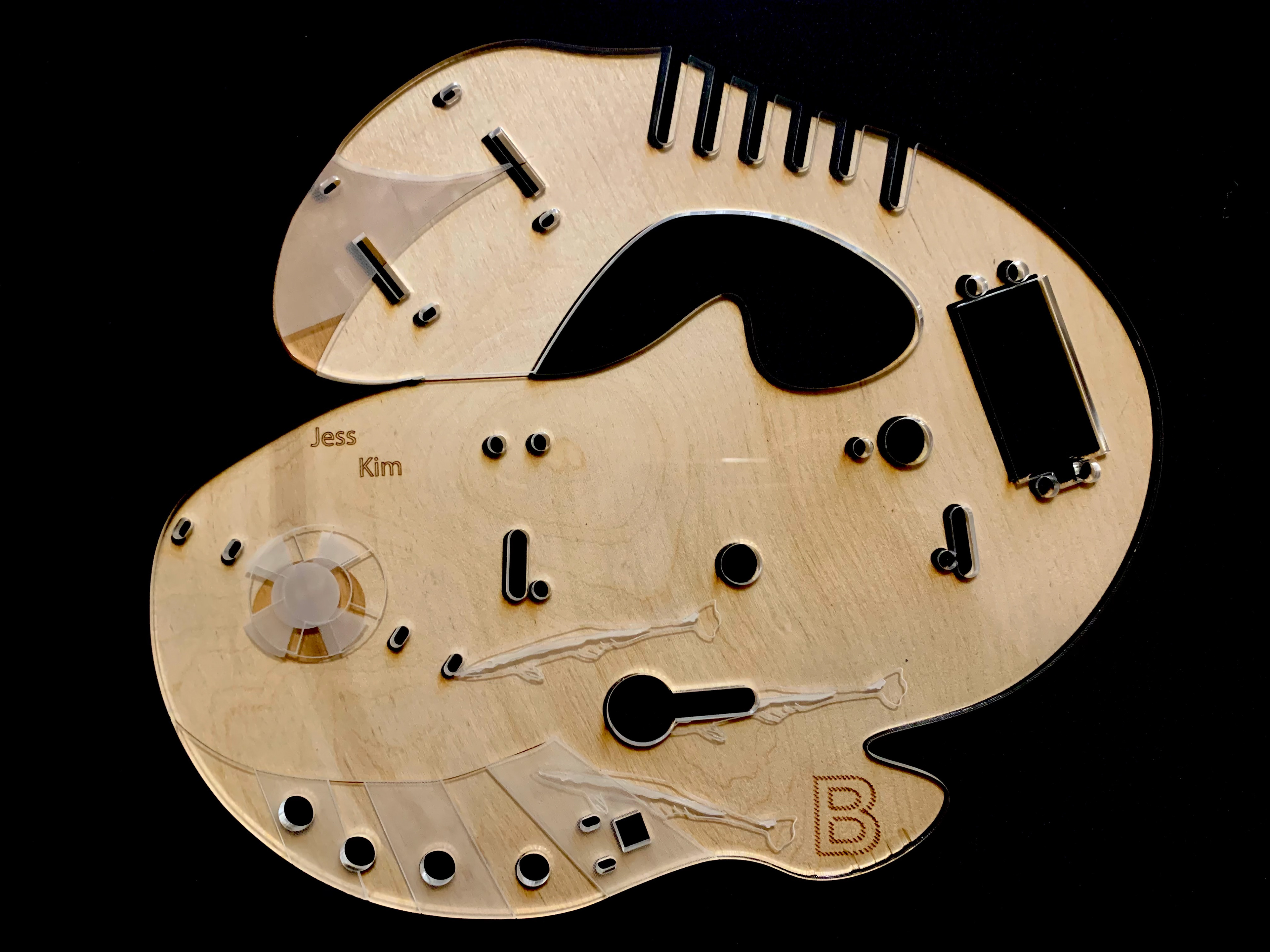 Laser cut mounting board