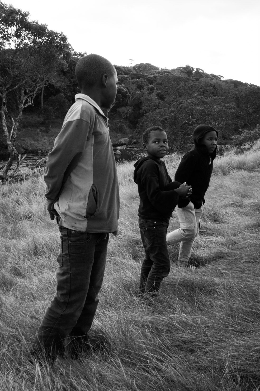 Boys at Magwa Falls, Eastern Cape, South Africa