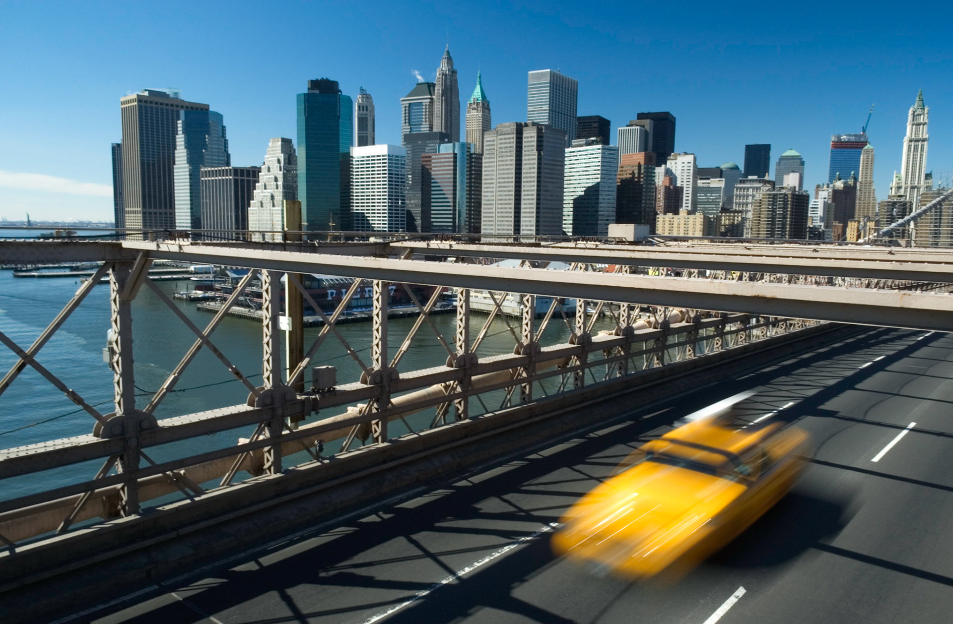"Taxi!", Brooklyn Bridge, New York