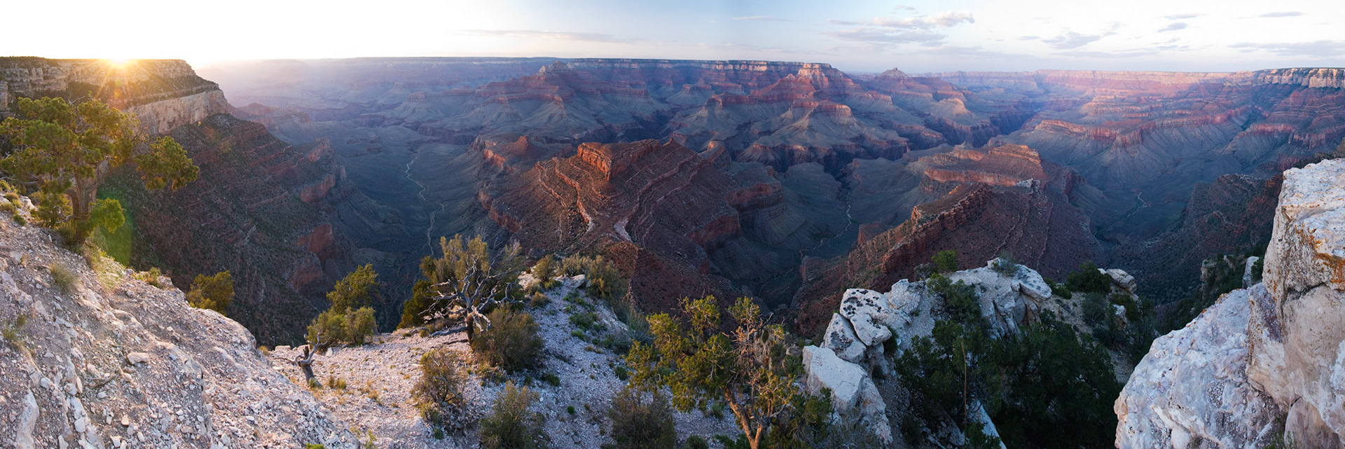 South Rim at Sunset (Panorama), South Rim, Grand Canyon, Arizona