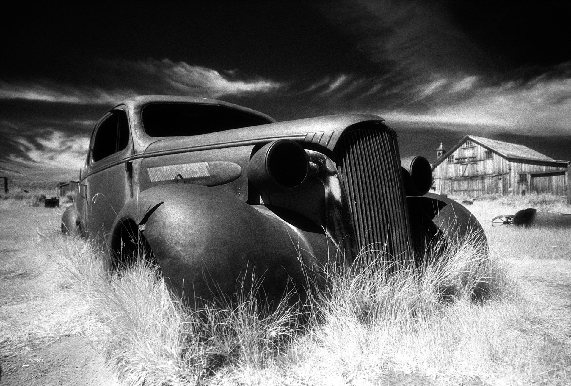 1937 Chevy Coupe (Infrared film), Bodie, California