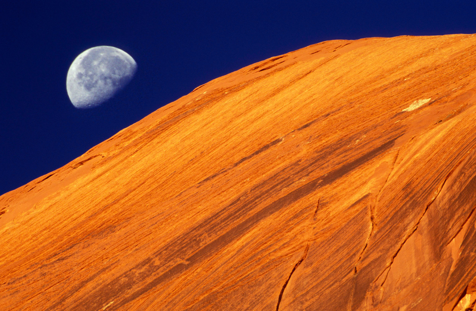 Moonset at Elephant Butte, Monument Valley, Arizona / Utah