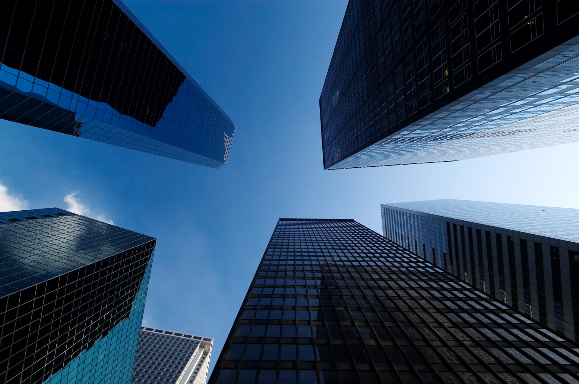 "Dizzy Skyscrapers", Lower Manhattan, New York