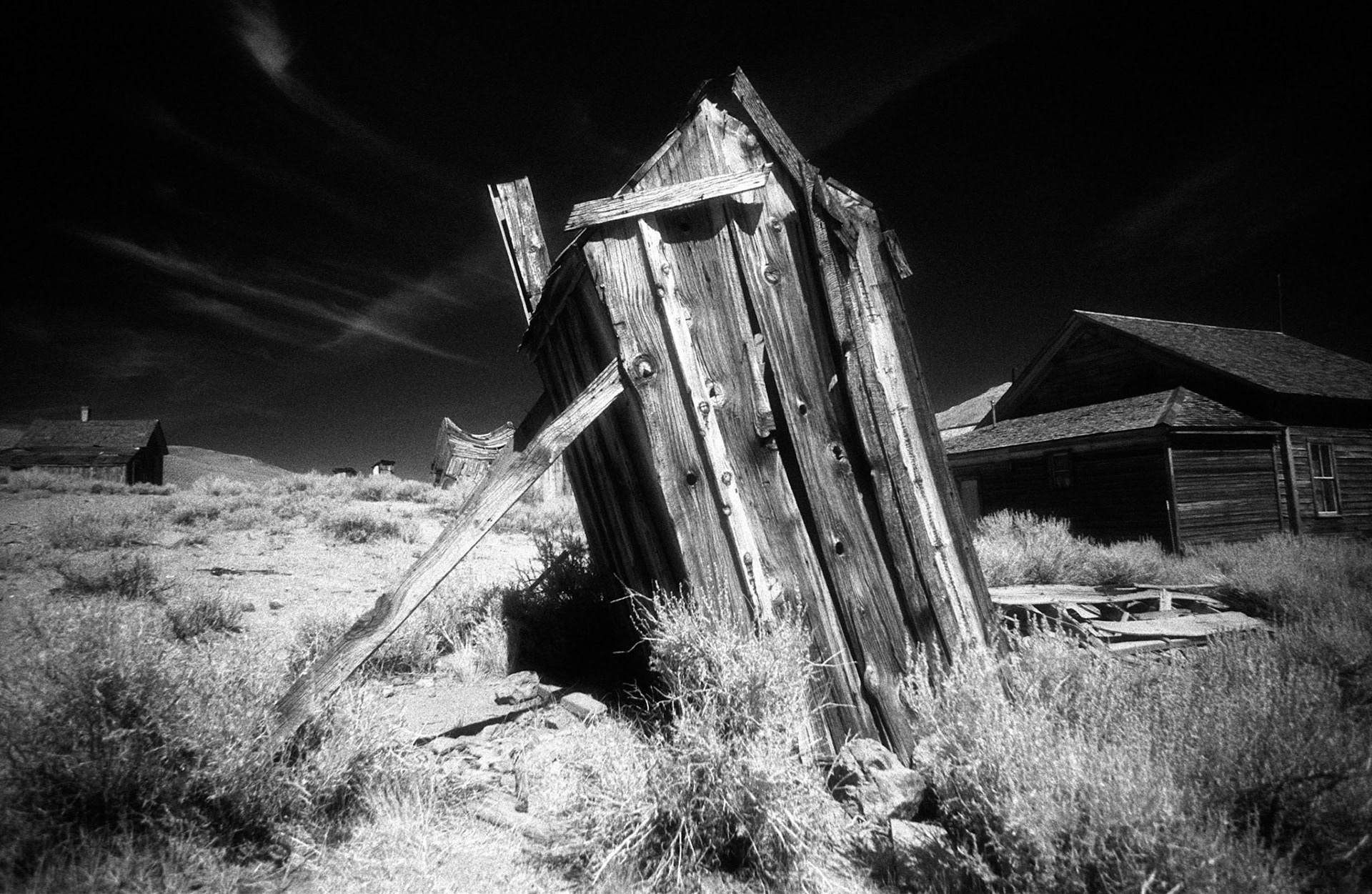 "Falling Down" (Infrared film), Bodie, California