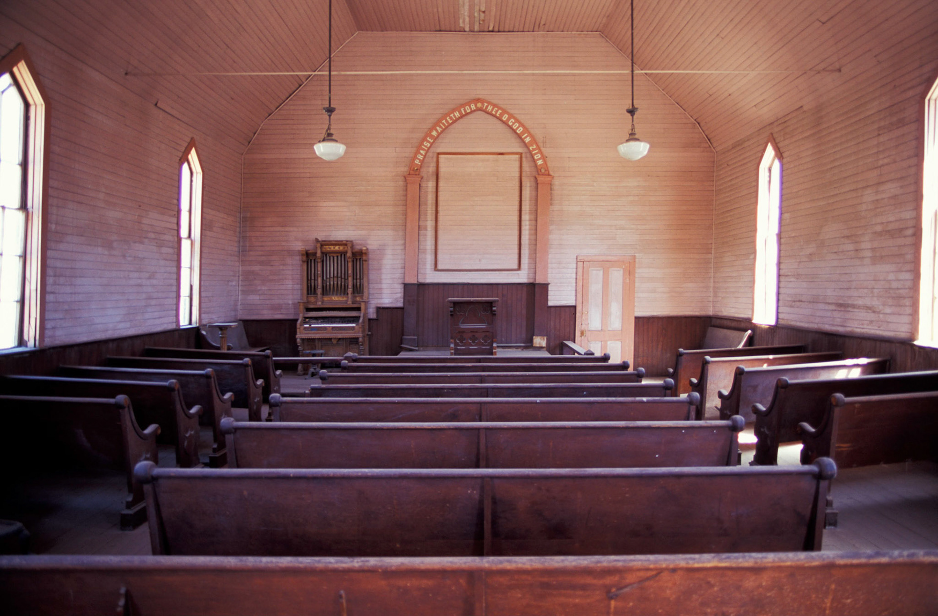 Methodist Church Interior, Green Street, Bodie, California