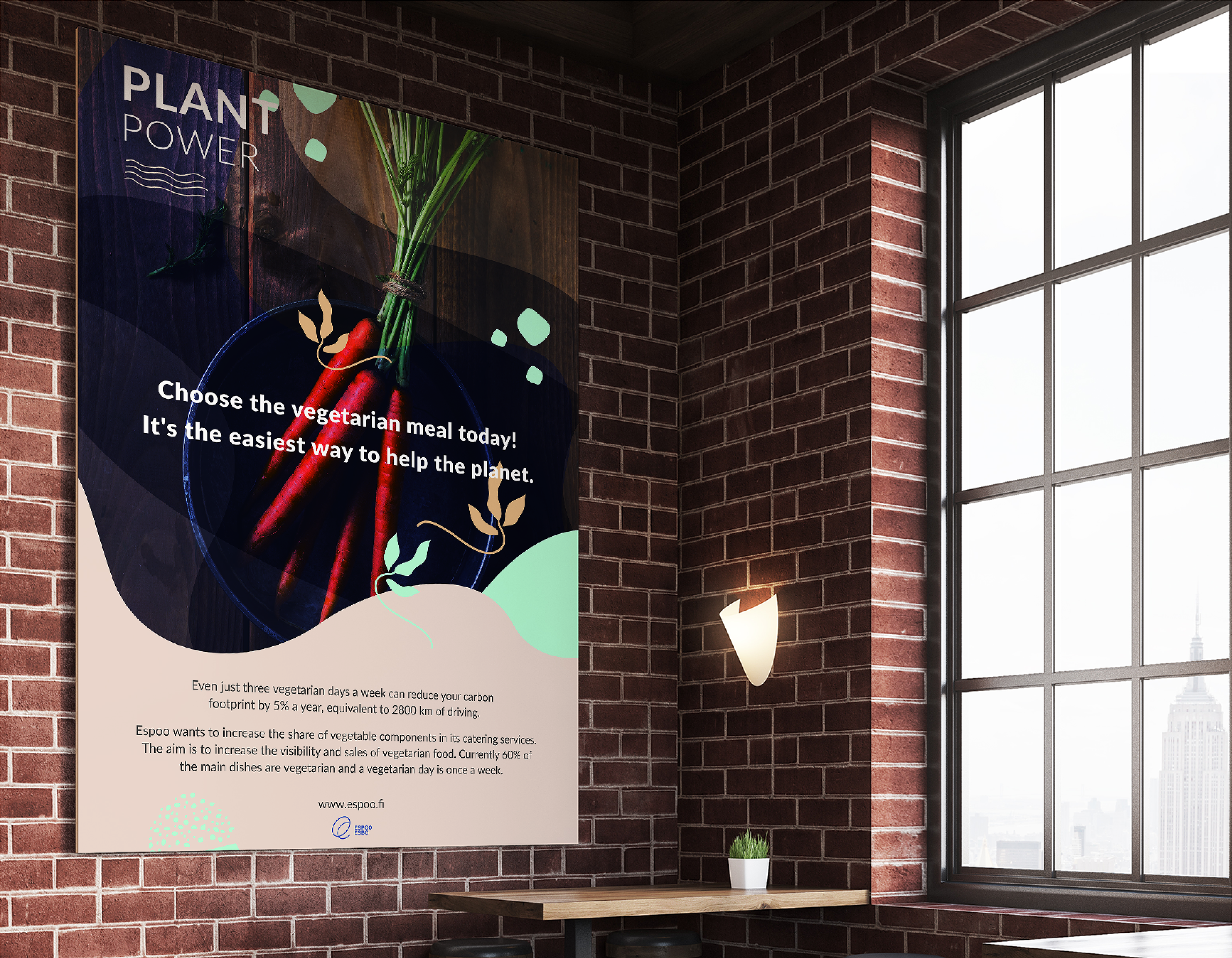 Communication regarding vegan food at cafeteria