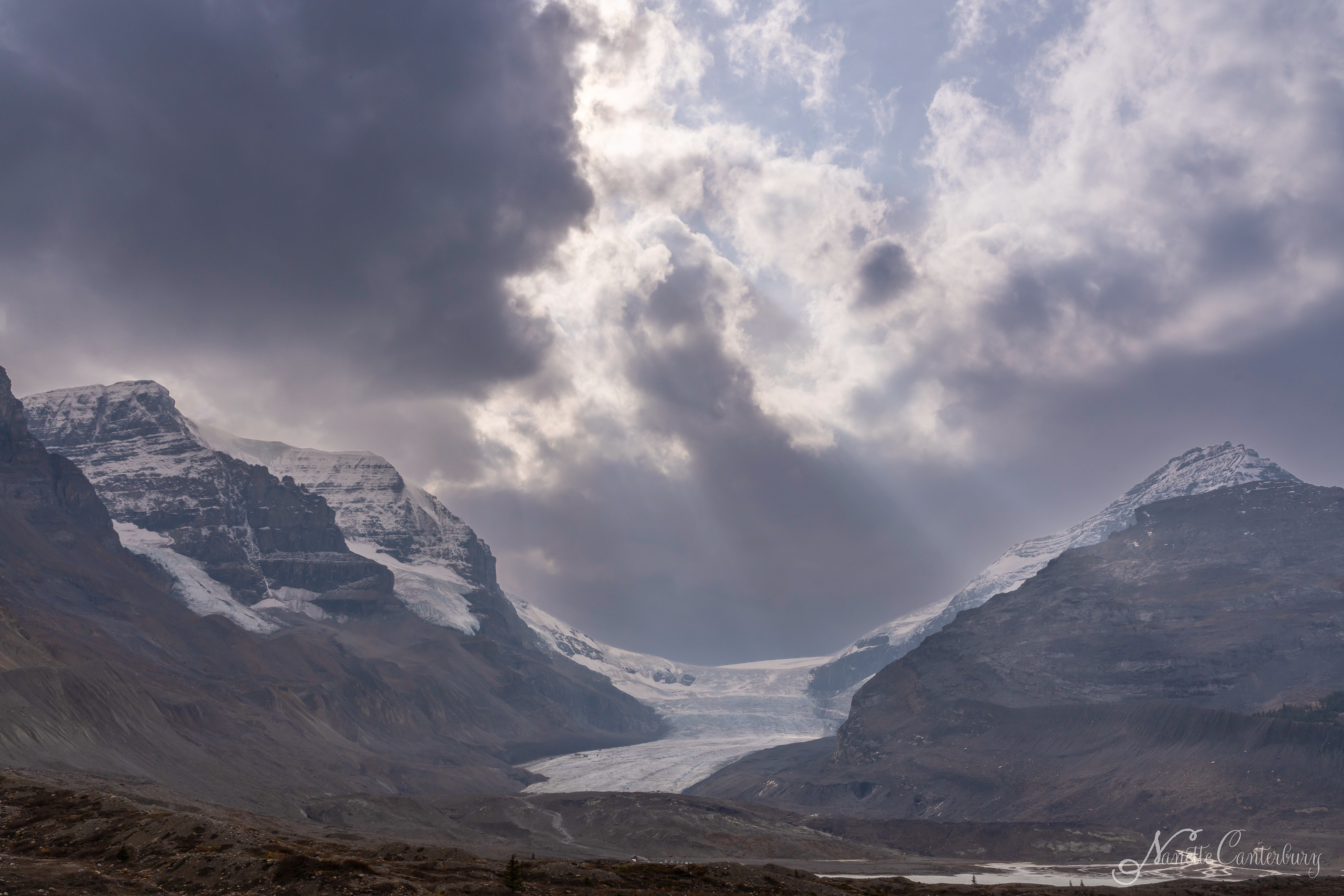 Athabasca Glacier Sun Rays