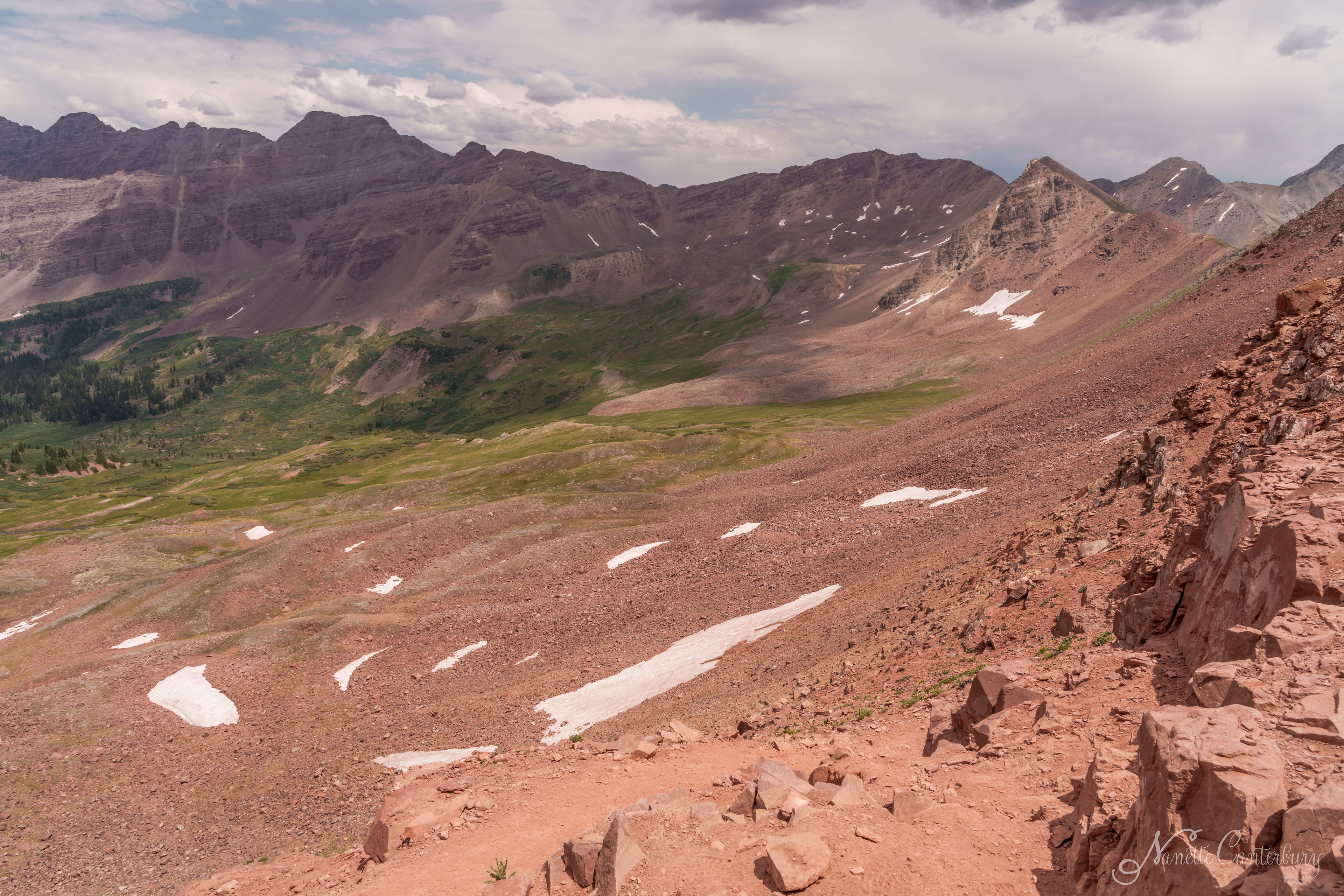 The view from the summit of West Maroon Pass