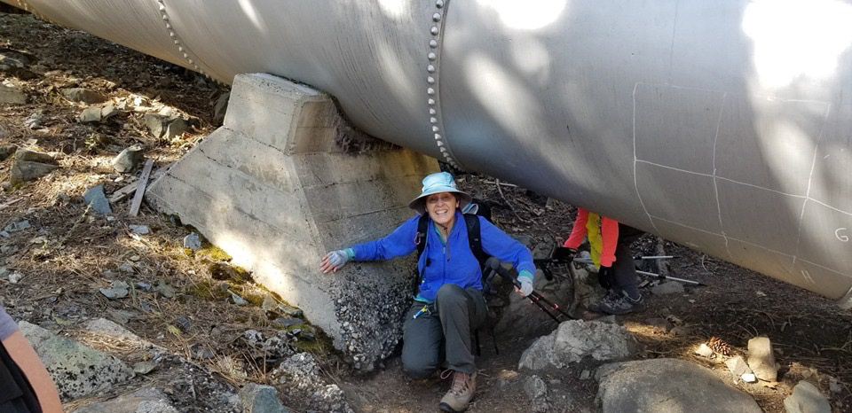 May 13, 2019 First Trip To Fordyce Creek Falls. The Trail goes under a penstock.