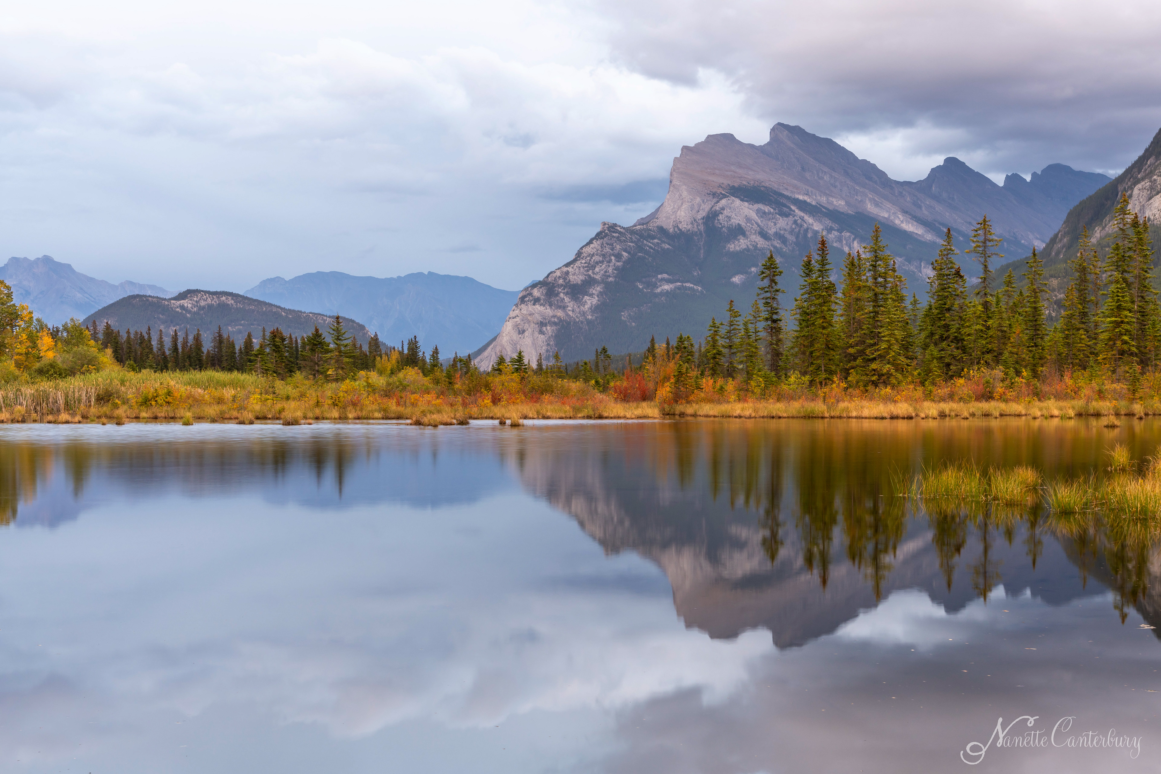 Mt Rundle reflection in Vermillion Lakes