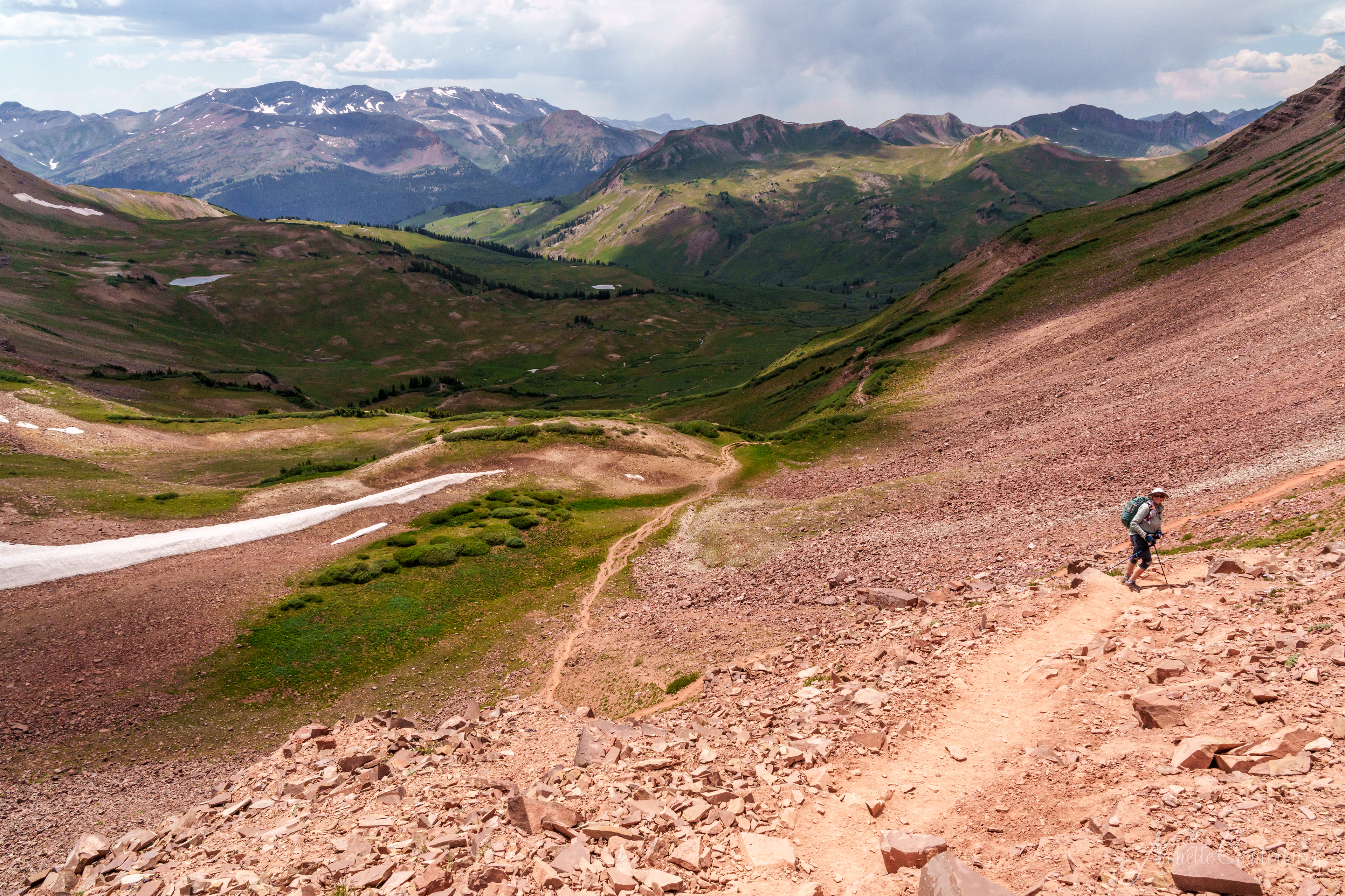 On the other side of West Maroon Pass, looking toward Crested Butte