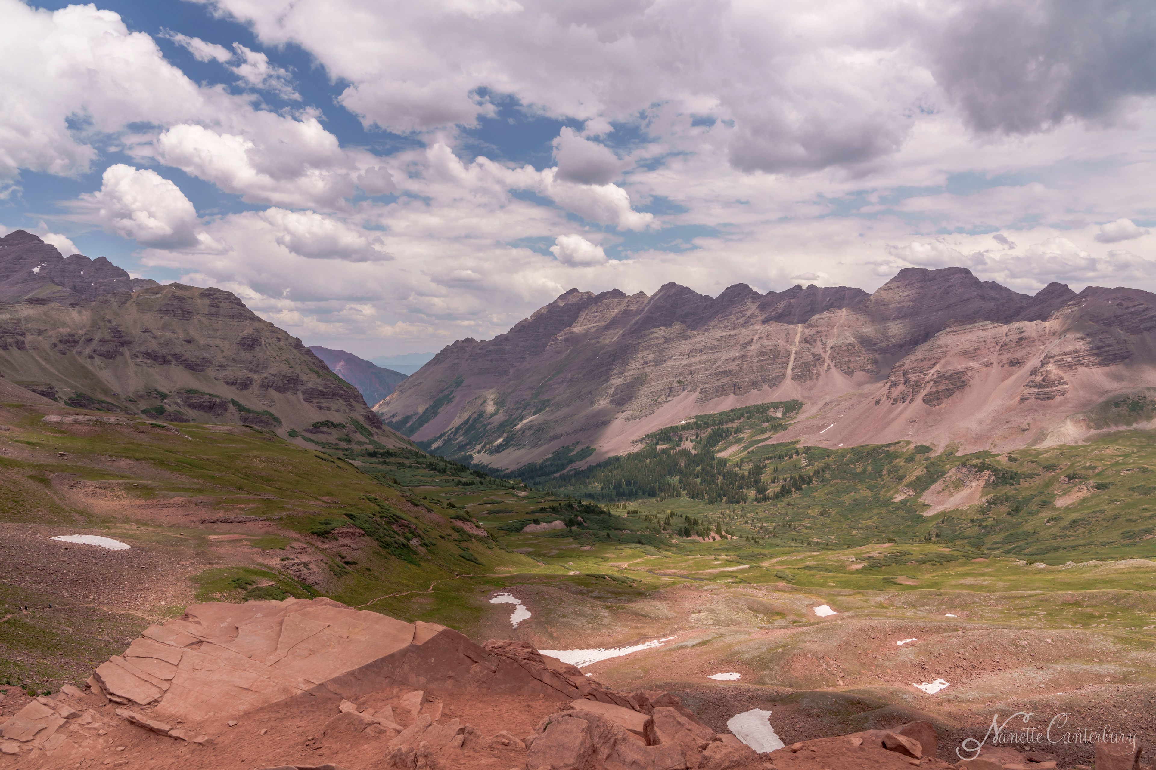 The view from the summit of West Maroon Pass