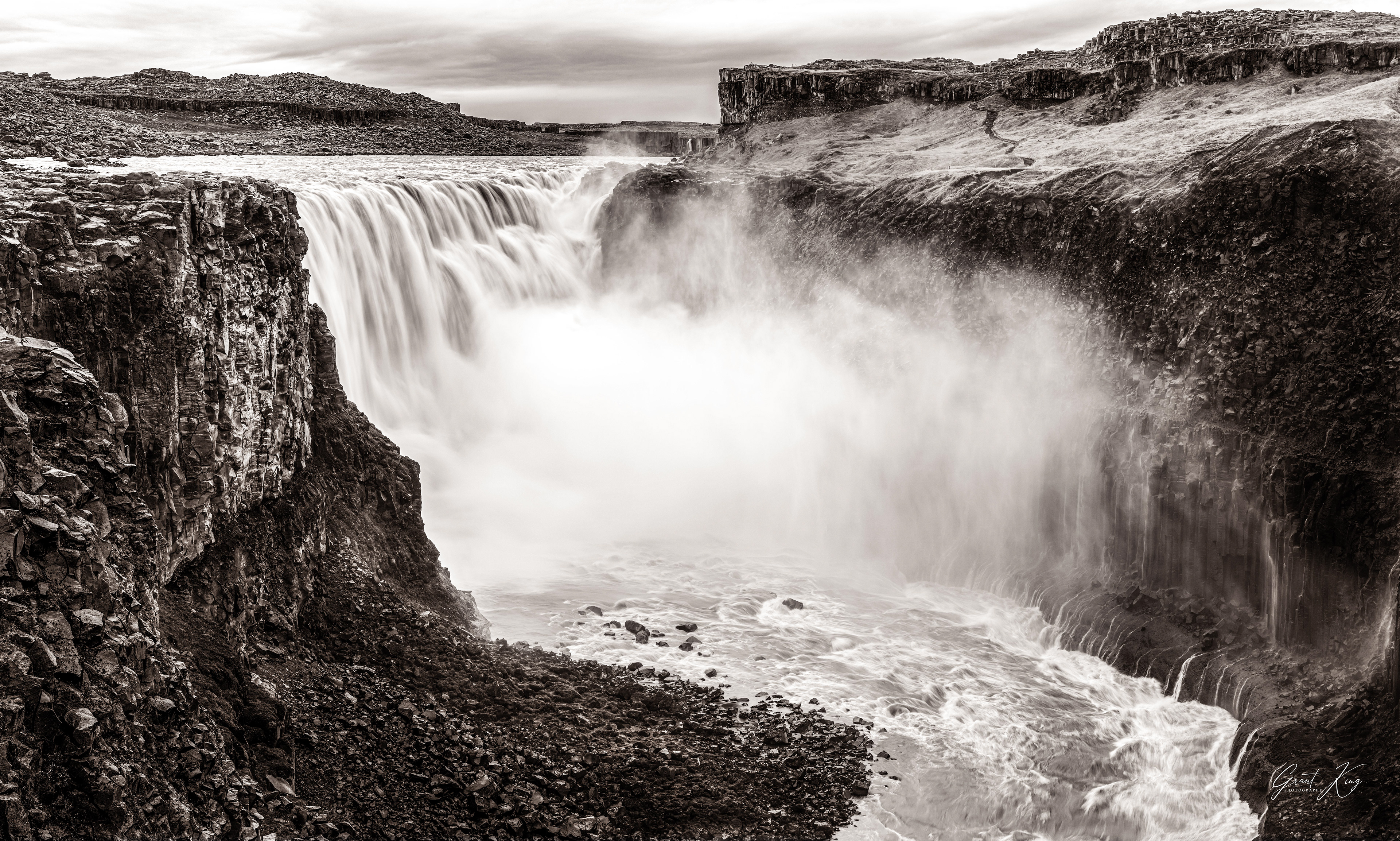 Dettifoss Pano, Tarnished Silver
