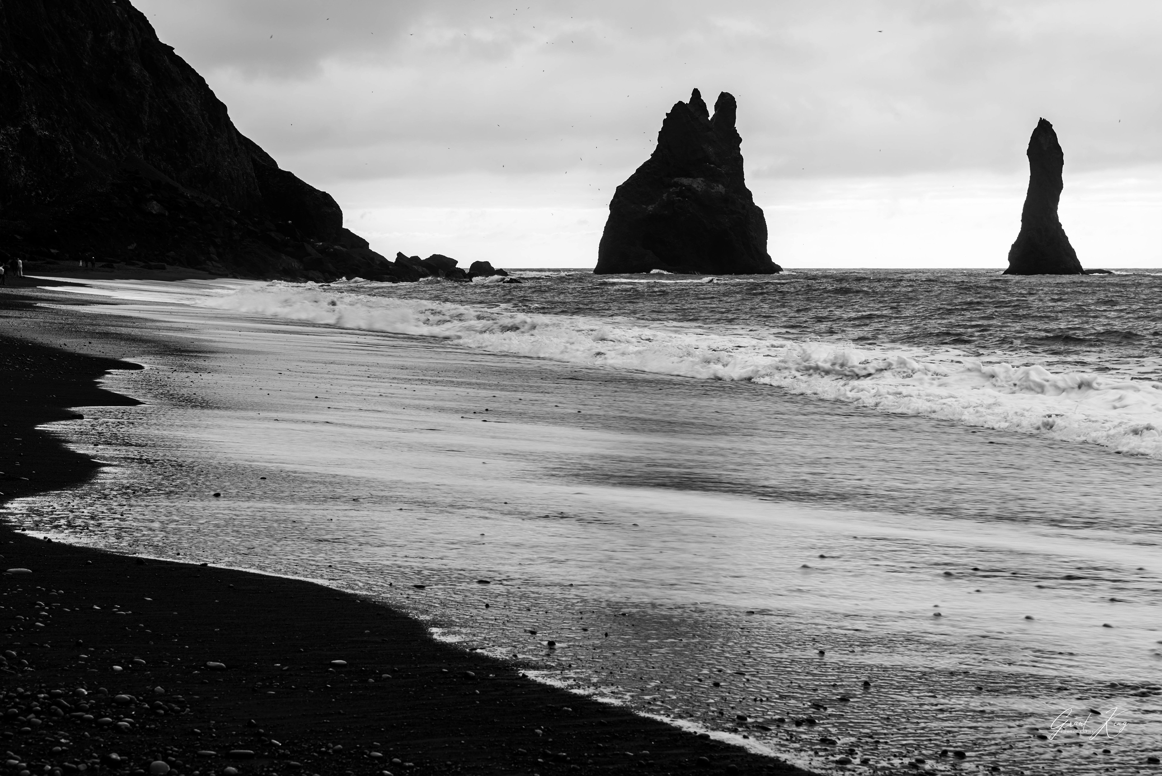 Black Beach Sea Stacks