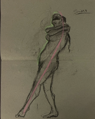 A4 Charcoal on scrap paper