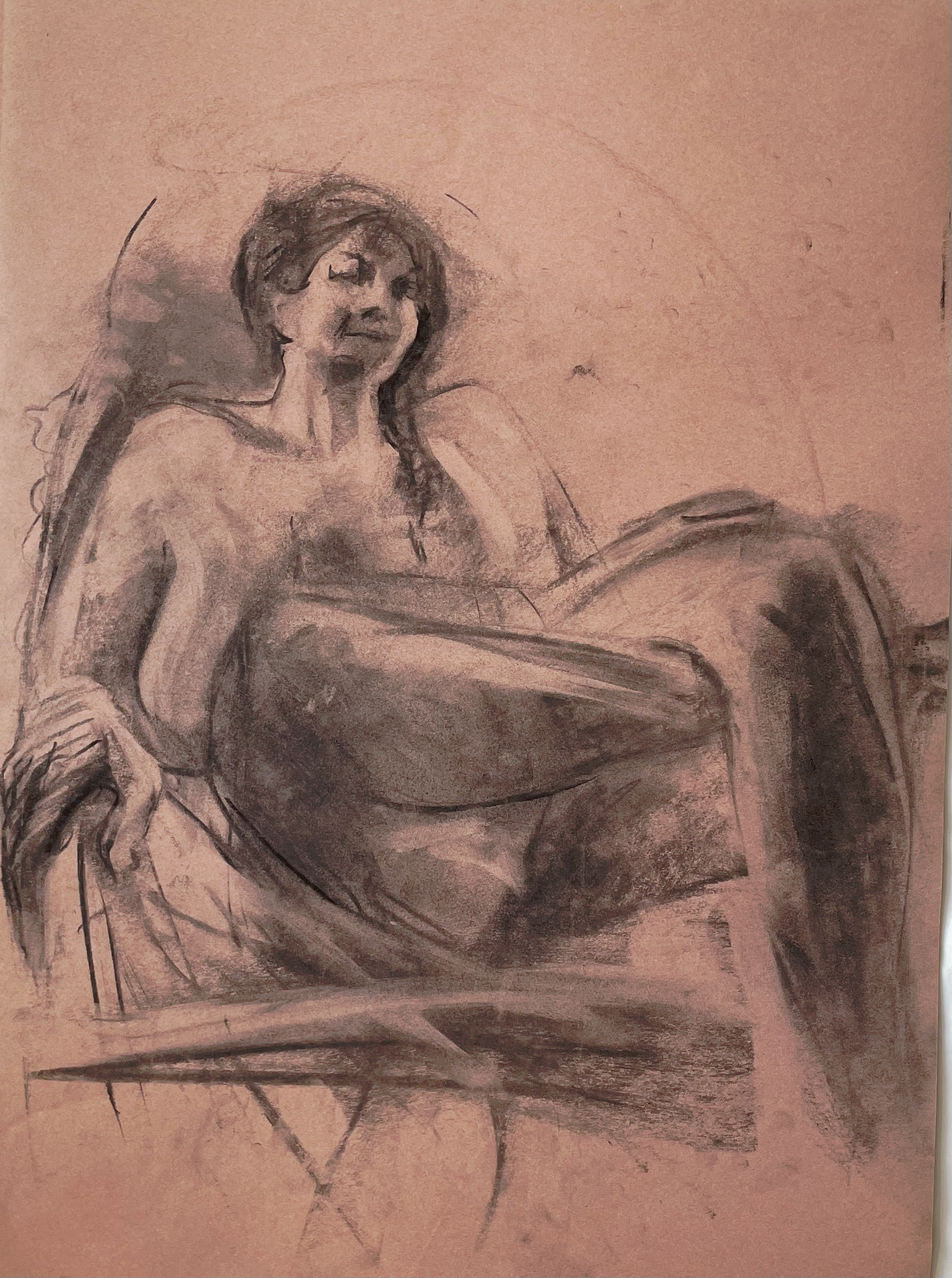 A2 Charcoal on Tan paper
