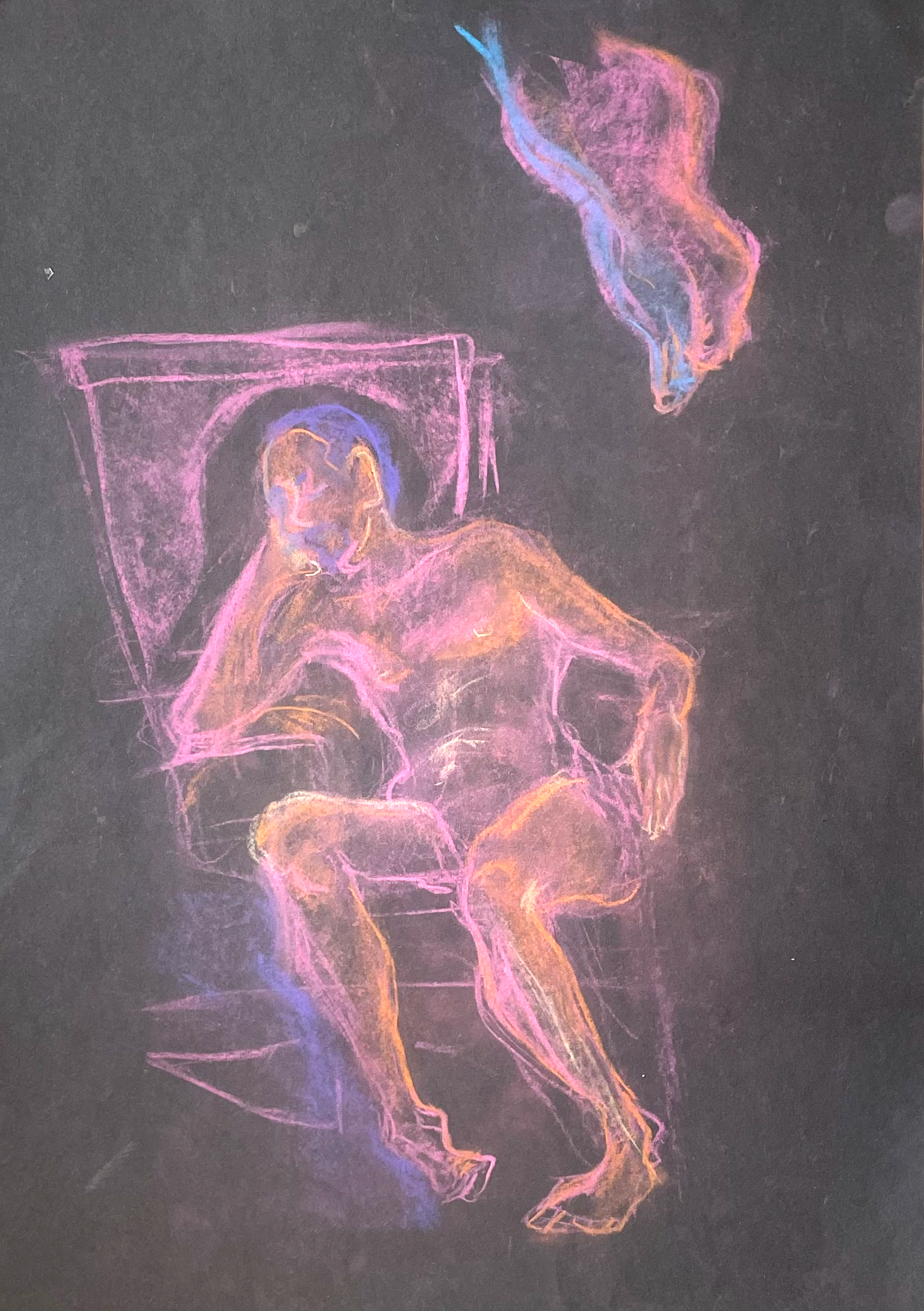 A3 Soft pastel on Black Paper