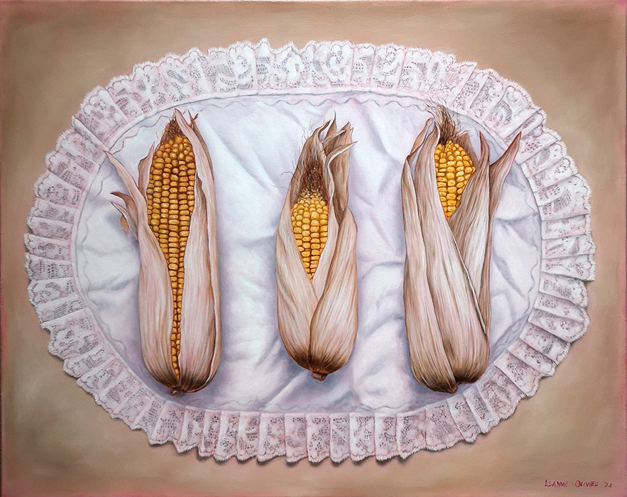 Leanne Olivier_Die drie-eenheid- Moeder, Dogter & Heilige Siel_2024_41x51cm_Oil on canvas