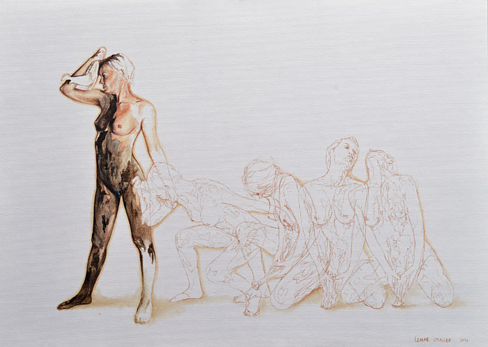 Leanne Olivier_Slipcast series v_2015_30x42cm_Oil paint & pigment ink on canvas paper.