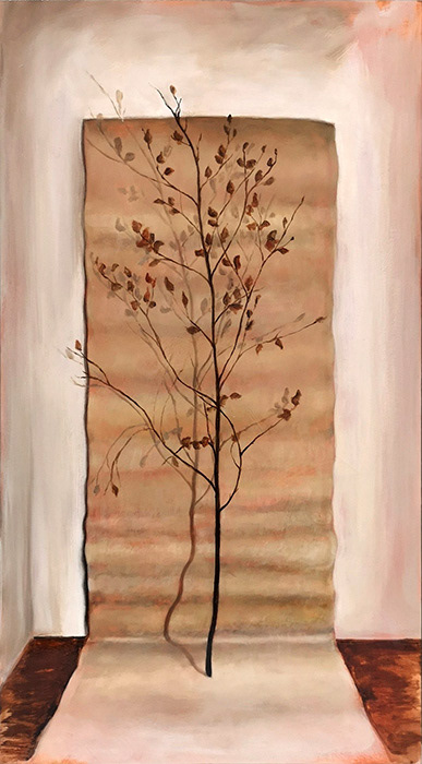 Leanne Olivier_Stoksiel i_2023_45x25cm_Oil on board