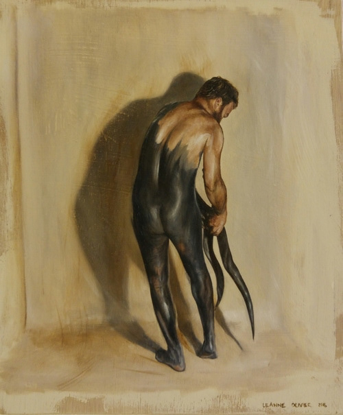 Leanne Olivier_Gedaante Verwisseling iii_2016_35x29cm_Oil paint on wood.