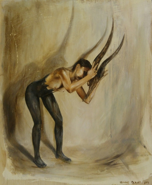 Leanne Olivier_Gedaante Verwisseling viii_2016_35x29cm_Oil paint on wood.