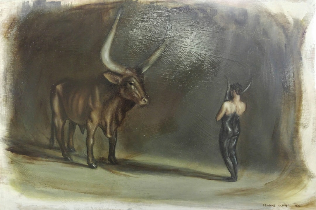 Leanne Olivier_Gediertes ii_2016_60x40.5cm_Oil paint on wood.