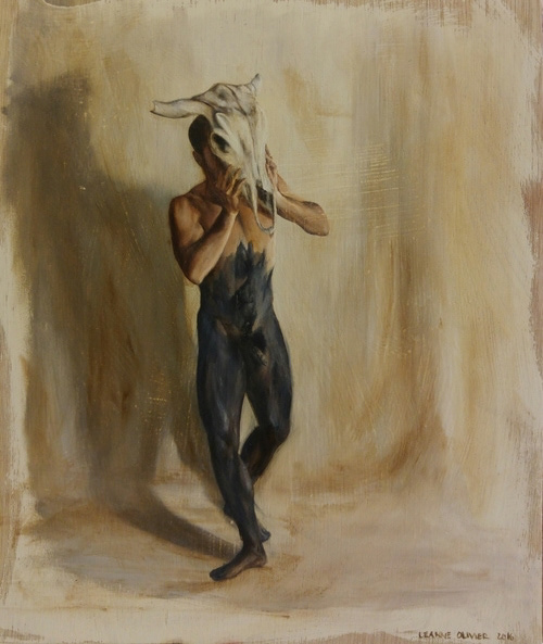 Leanne Olivier_Gedaante Verwisseling v_2016_35x29cm_Oil paint on wood.