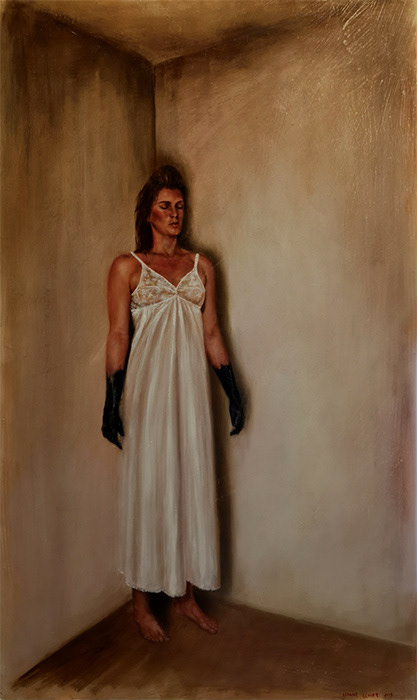 Leanne Olivier_The Medial Woman_2019_50x40cm_Oil paint on wood