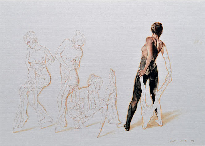 Leanne Olivier_Slipcast series iii_2015_30x42cm_Oil paint & pigment ink on canvas paper.
