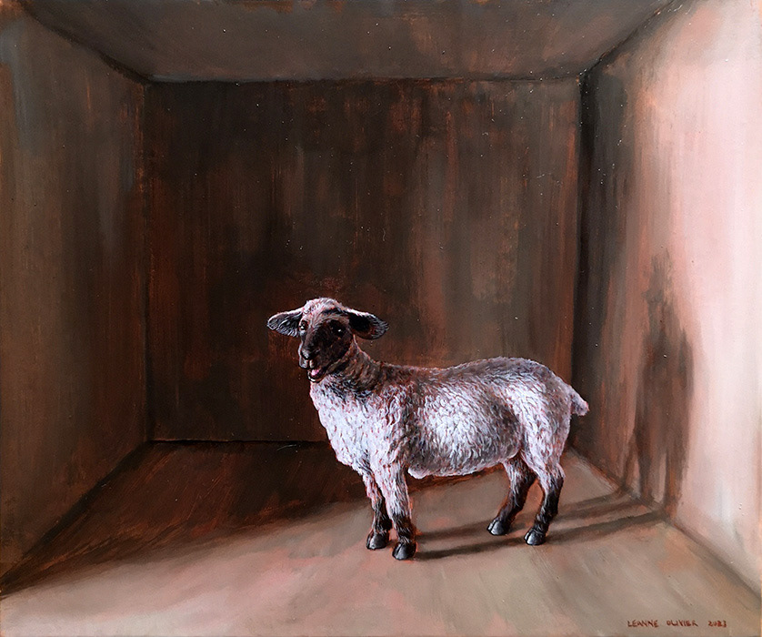 Leanne Olivier_Skoudier iii_2023_20x24cm_Oil on board