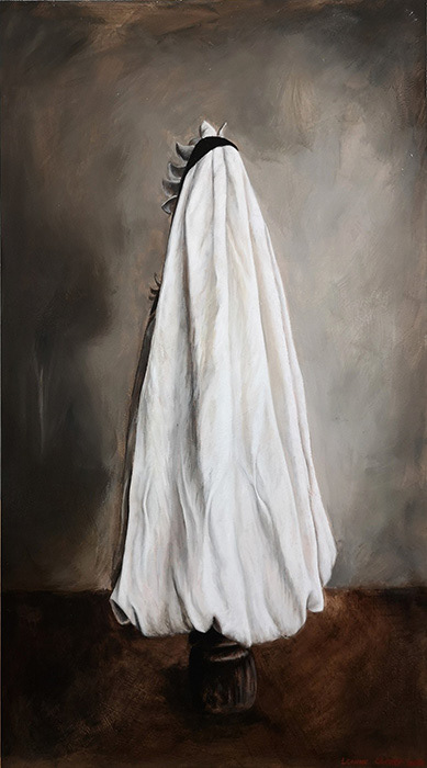 Leanne Olivier_Anima Materia i_2022_45x25cm_Oil on board.