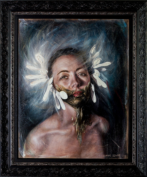 Leanne Olivier_Dandelion's Gold_2017_94.5x78cm_Oil paint on wood