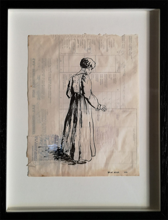 Leanne Olivier_Pre-study drawing i_2019_30x20cm_Ink on parchment paper