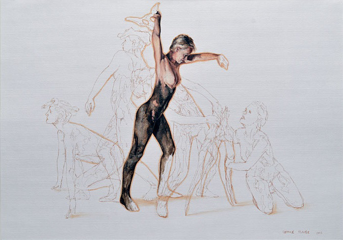 Leanne Olivier_Slipcast series iv_2015_30x42cm_Oil paint & pigment ink on canvas paper.