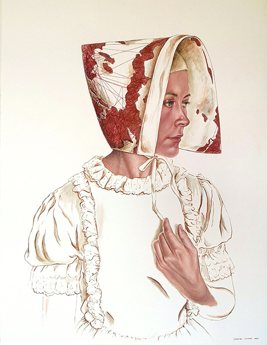 Leanne Olivier_ Kappie i - Innerlike tuiste_2023_65x50cm_Oil & mixed media on Fabriano Tela Paper