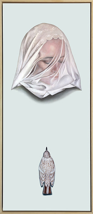 Leanne Olivier_Alchemy Albedo_2023_80x33.5cm_Oil on board