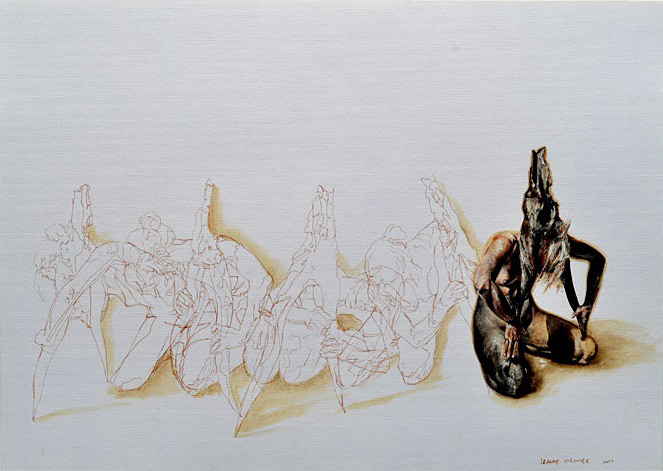 Leanne Olivie_Slipcast series viii_2015_30x42cm_Oil paint & pigment ink on canvas paper.