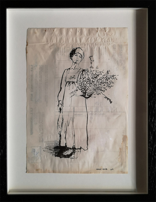 Leanne Olivier_Pre-study drawing ii_2019_30x20cm_Ink on parchment paper