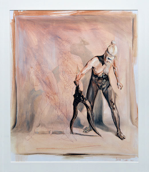 Leanne Olivier_Slipcast series i_2015_30x42cm_Oil paint & pigment ink on canvas paper.