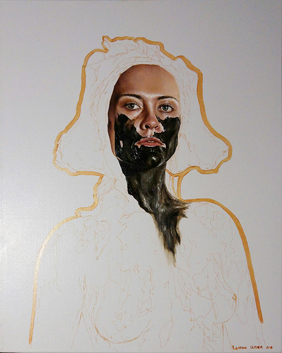 Leanne Olivier_Slipcast portrait ii_2016_51x41cm_Oil paint & pigment ink on canvas