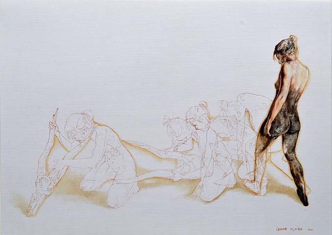 Leanne Olivier_Slipcast series ii_2015_30x42cm_Oil paint & pigment ink on canvas paper.
