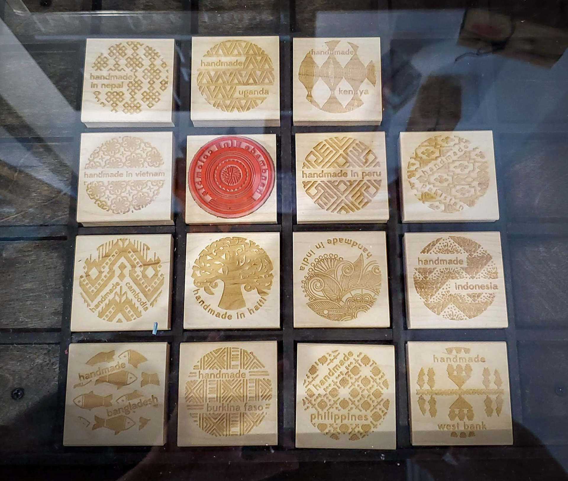 Set of stamps created from vector graphics