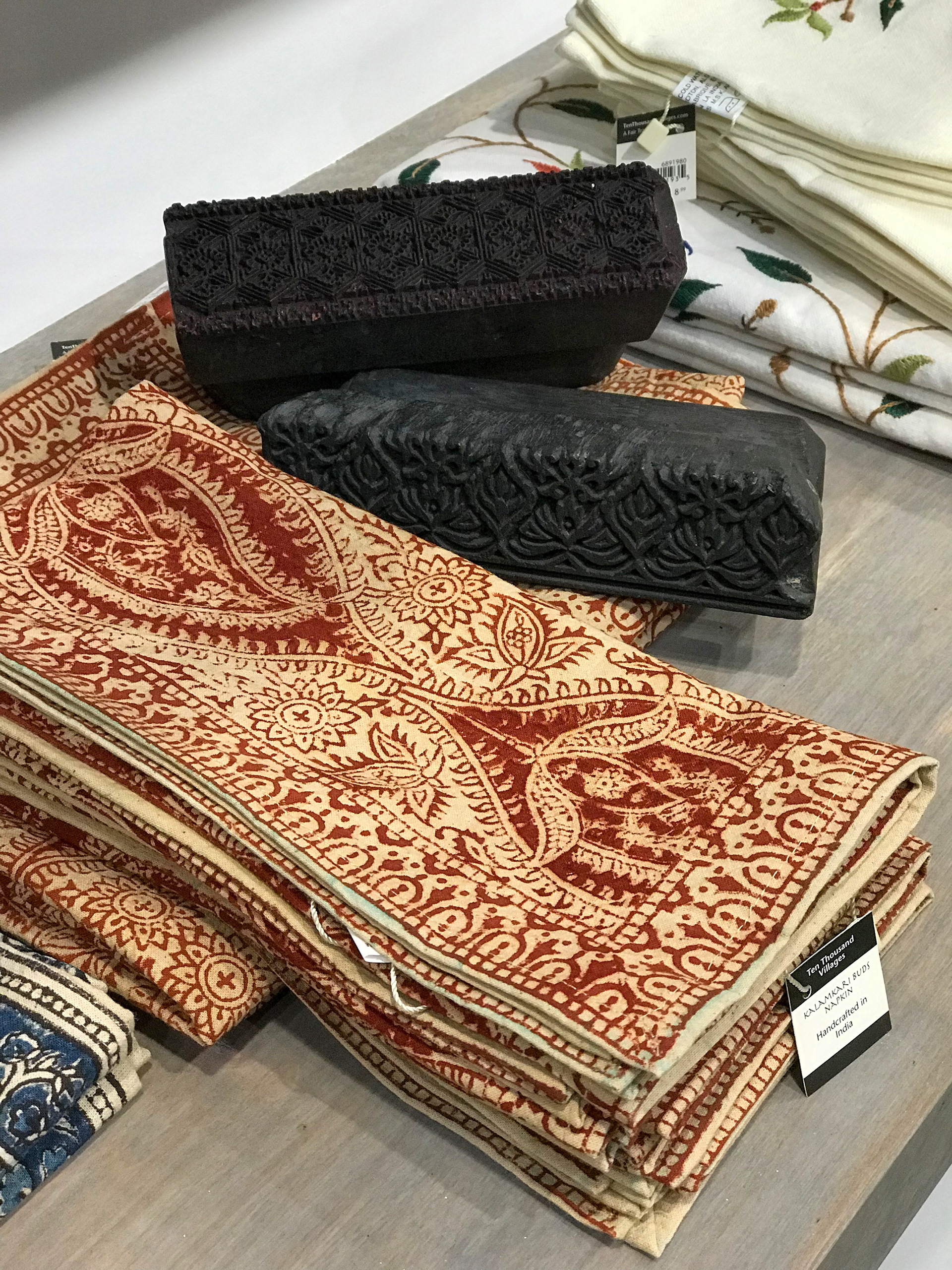 Displaying artisan tools with the products