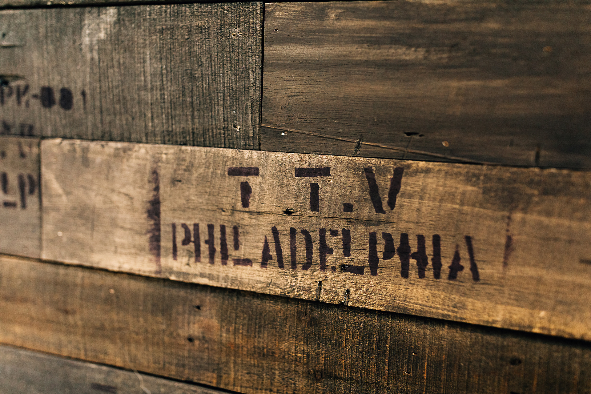 Shipping crates repurposed into fixtures